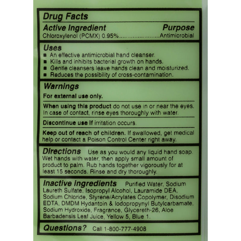 McKesson Antimicrobial Lotion Soap, Herbal Scent, 800 mL, Dispenser Refill Bag, Green, 0.95% Strength