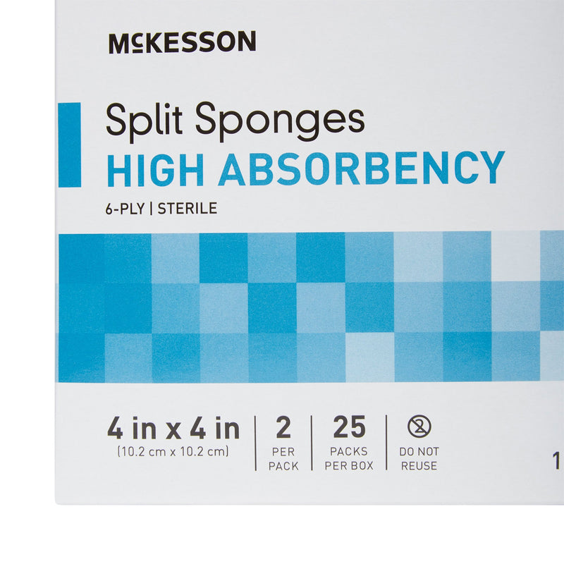 McKesson IV/Drain Split Dressing, 4 x 4 Inch