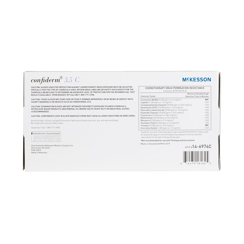 McKesson Confiderm® 3.5C Nitrile Exam Glove, Small, Blue