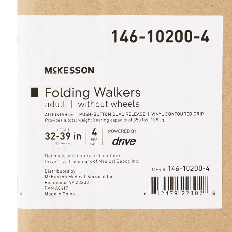 McKesson Adult Aluminum Folding Walker