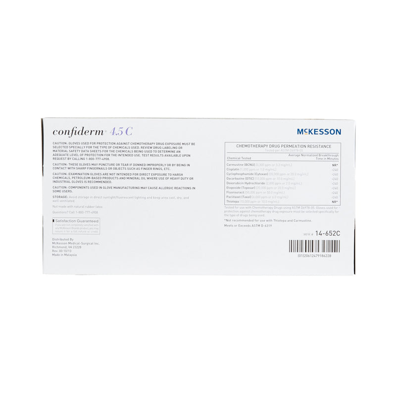 McKesson Confiderm® 4.5C Nitrile Exam Glove, Extra Small, Blue