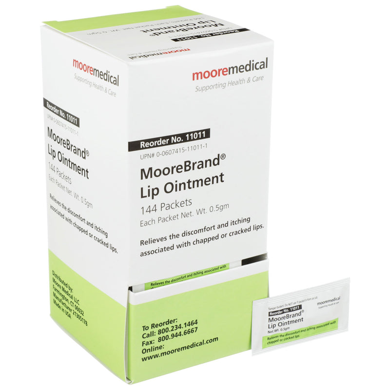MooreBrand Pomegranate Lip Balm, 144 Packets per Carton