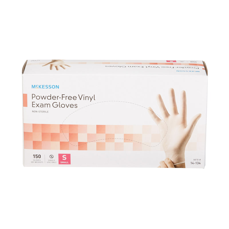 McKesson Vinyl Exam Glove, Small, Clear