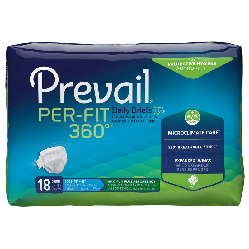 Prevail® Per-Fit 360°™ Maximum Plus Incontinence Brief, Large