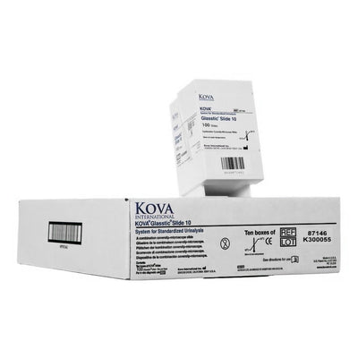 KOVA® Glasstic® Disposable Microscope Slide For Urinalysis, 10 Chambers, Hemocytometer-Type Grid