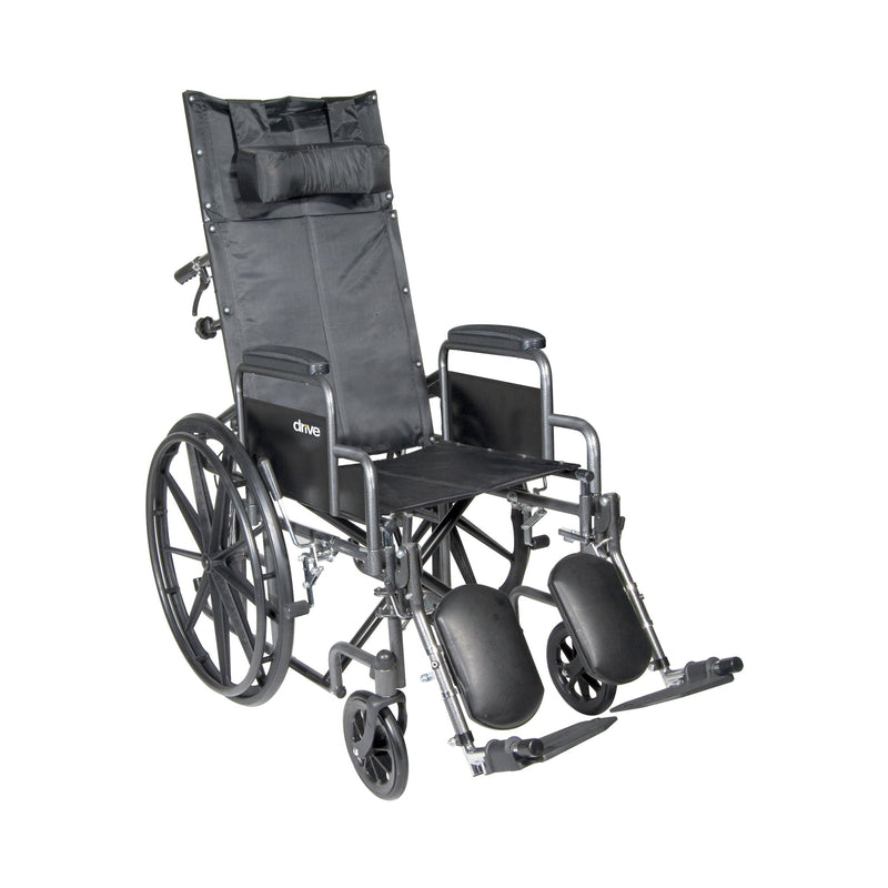 McKesson Reclining Wheelchair, 18-Inch Seat Width