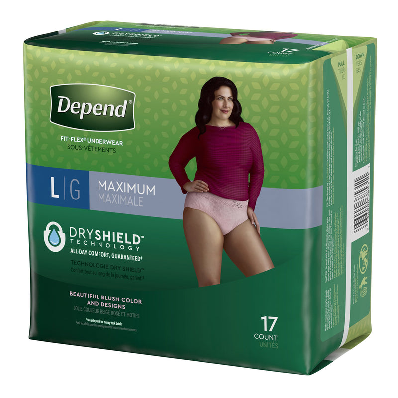 Depend® FIT-FLEX® Womens Absorbent Underwear, Large, Tan