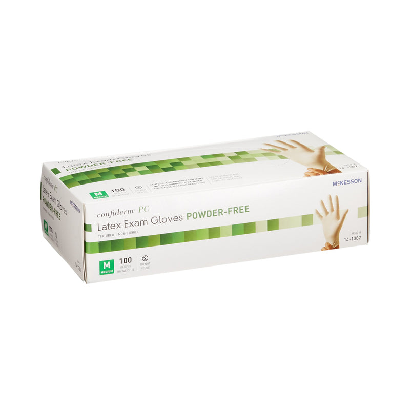 McKesson Confiderm® Latex Exam Glove, Medium, Ivory