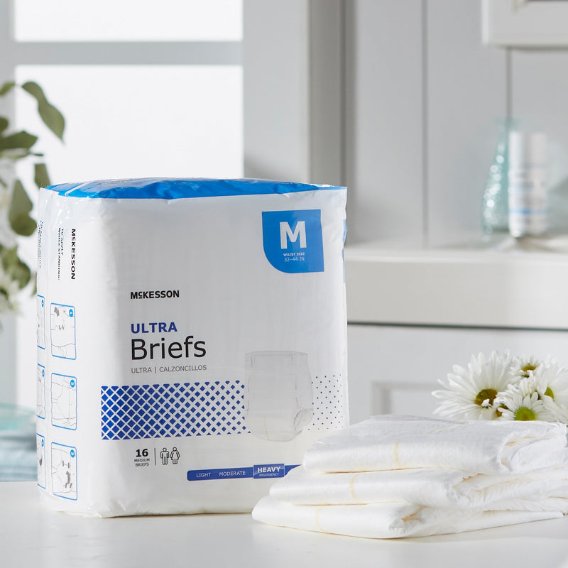 McKesson Ultra Heavy Absorbency Incontinence Brief, Medium