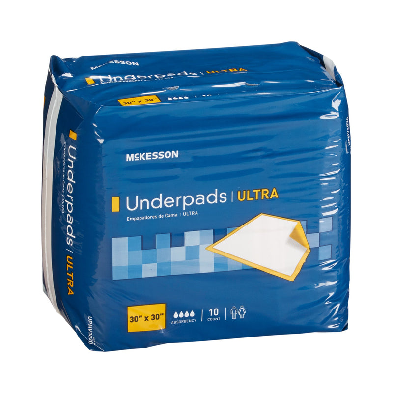 McKesson Ultra Heavy Absorbency Underpad, 30 x 30 Inch