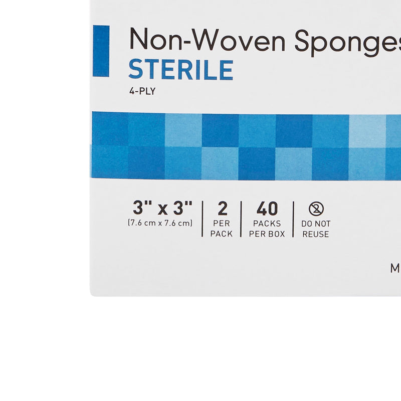 McKesson Sterile Nonwoven Sponge, 3 x 3 Inch