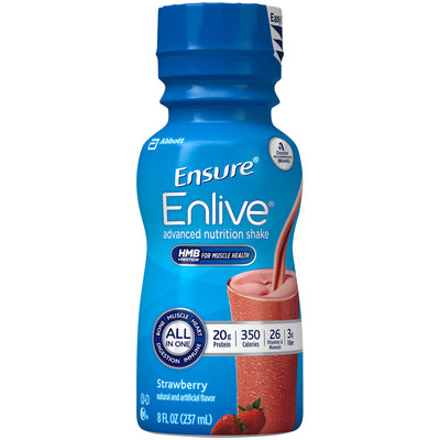 Ensure® Enlive® Advanced Nutrition Shake Strawberry Oral Supplement, 8 oz Bottle