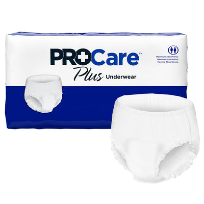 ProCare Plus Protective Underwear, Moderate Absorbency, Pull Up, Large, Disposable, 44 to 58 Inch Waist/Hip