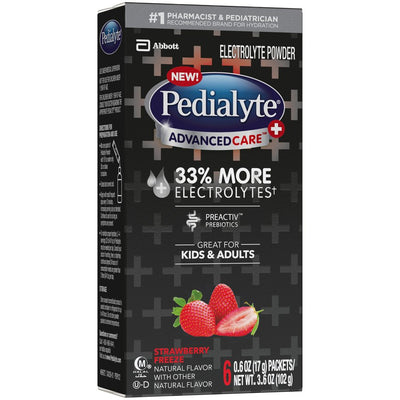 Pedialyte® AdvancedCare™ Plus Strawberry Pediatric Oral Electrolyte Solution