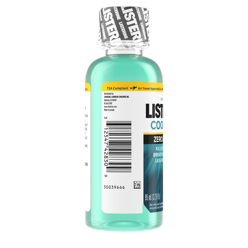 Listerine® Zero® Clean Mint Mouthwash, 3.2 oz. Bottle