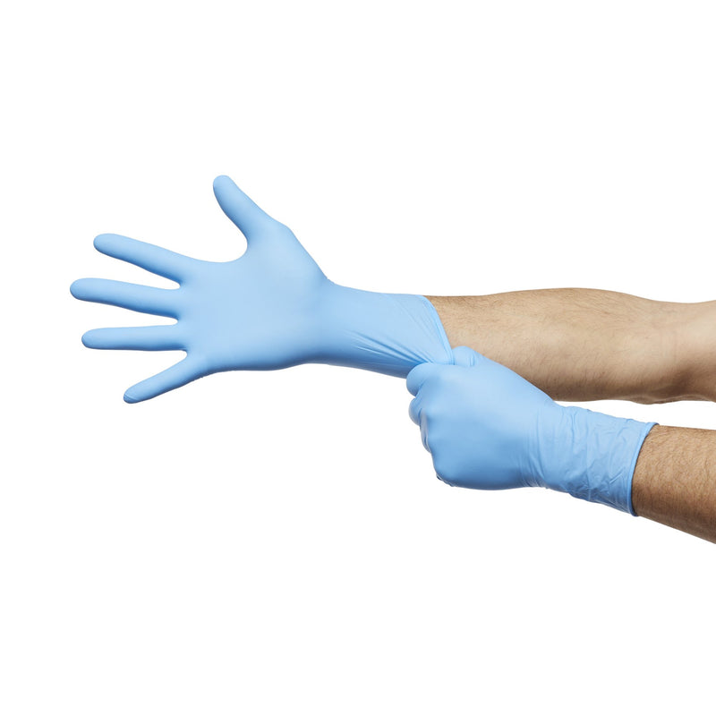 McKesson Confiderm® 6.5CX Extended Cuff Nitrile Extended Cuff Length Exam Glove, Medium, Blue