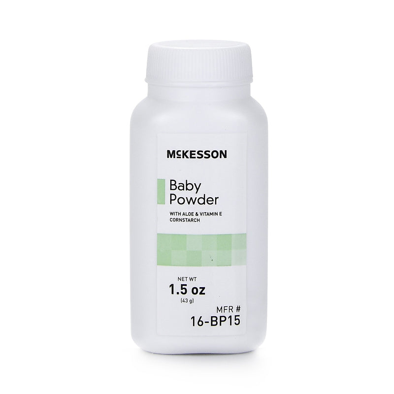 McKesson Baby Aloe and Vitamin E Cornstarch Powder, 1.5 oz Shaker Bottle