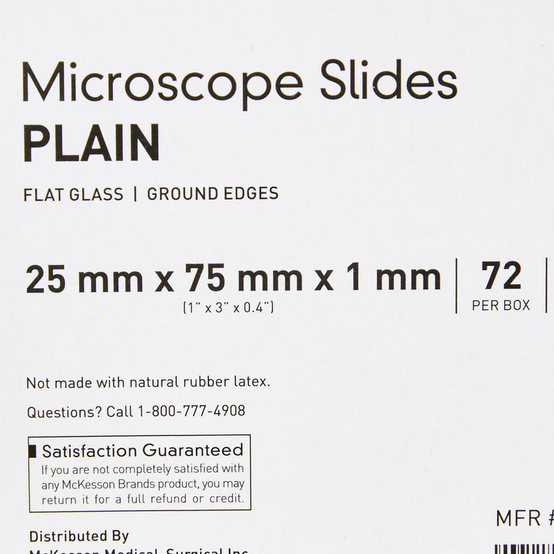 McKesson Plain Microscope Slide, 1 x 3 Inch