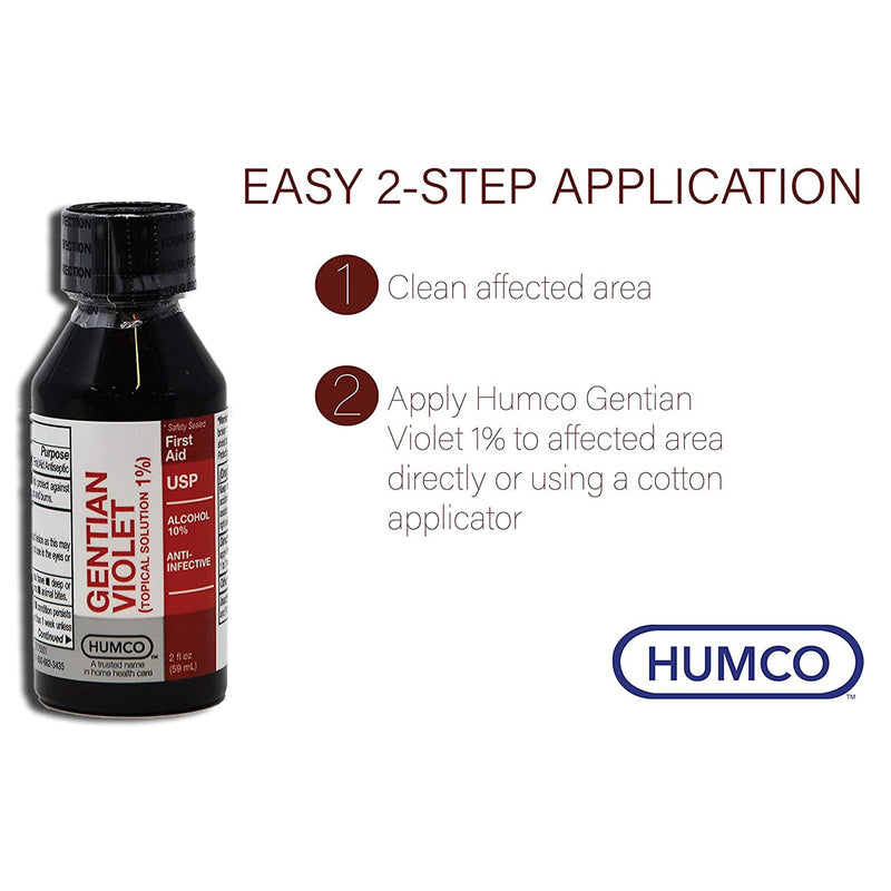 Humco Gentian Violet First Aid Antibiotic, 2 oz. Bottle