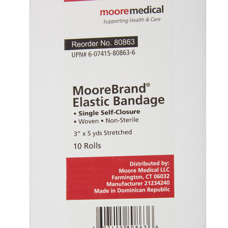 McKesson Single Hook and Loop Closure Elastic Bandage, 3 Inch x 4-1/2 Yard