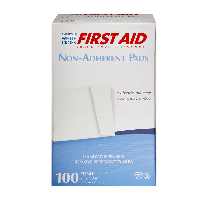 American® White Cross Non-Adherent Dressing, 2 x 3 Inch