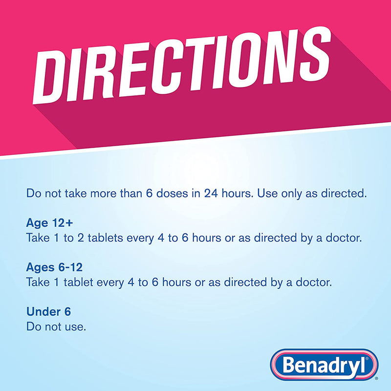 Benadryl® Allergy Ultratabs® Diphenhydramine Allergy Relief