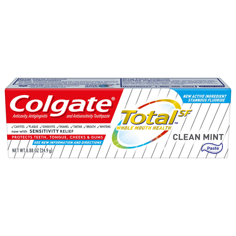 Colgate Total Toothpaste, Clean Mint Flavor, 0.88 oz Tube