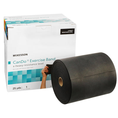 McKesson Exercise Resistance Band, Black, 5 Inch x 25 Yard, X-Heavy Resistance