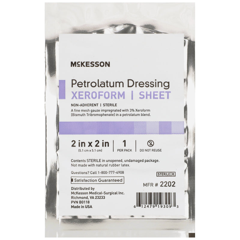 McKesson Xeroform Petrolatum Dressings, 2 x 2 Inch