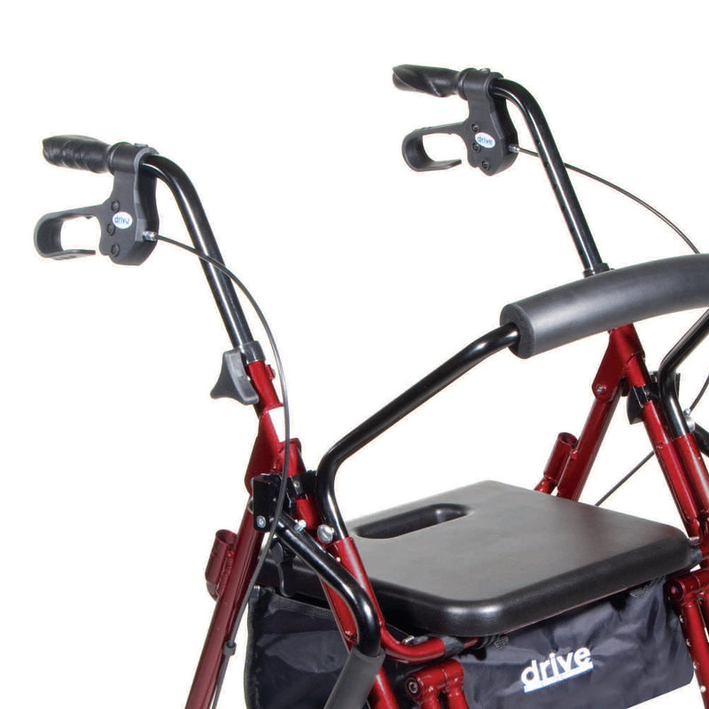 drive™ Duet 4 Wheel Rollator, Burgundy