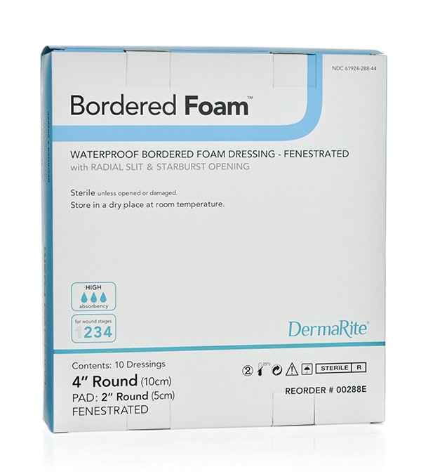 BorderedFoam® Adhesive with Border Foam Dressing, 4 Inch Diameter