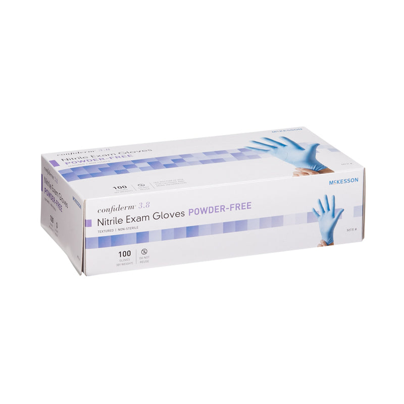 McKesson Confiderm® 3.8 Nitrile Exam Glove, Large, Blue