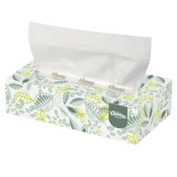 Kleenex® Naturals Facial Tissue, Flat Box