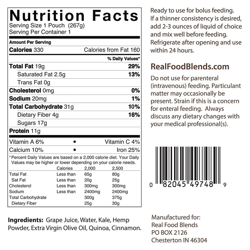 Real Food Blends™ Variety Pack Tube Feeding Formula, 9.4 oz. Ready-to Use Pouch