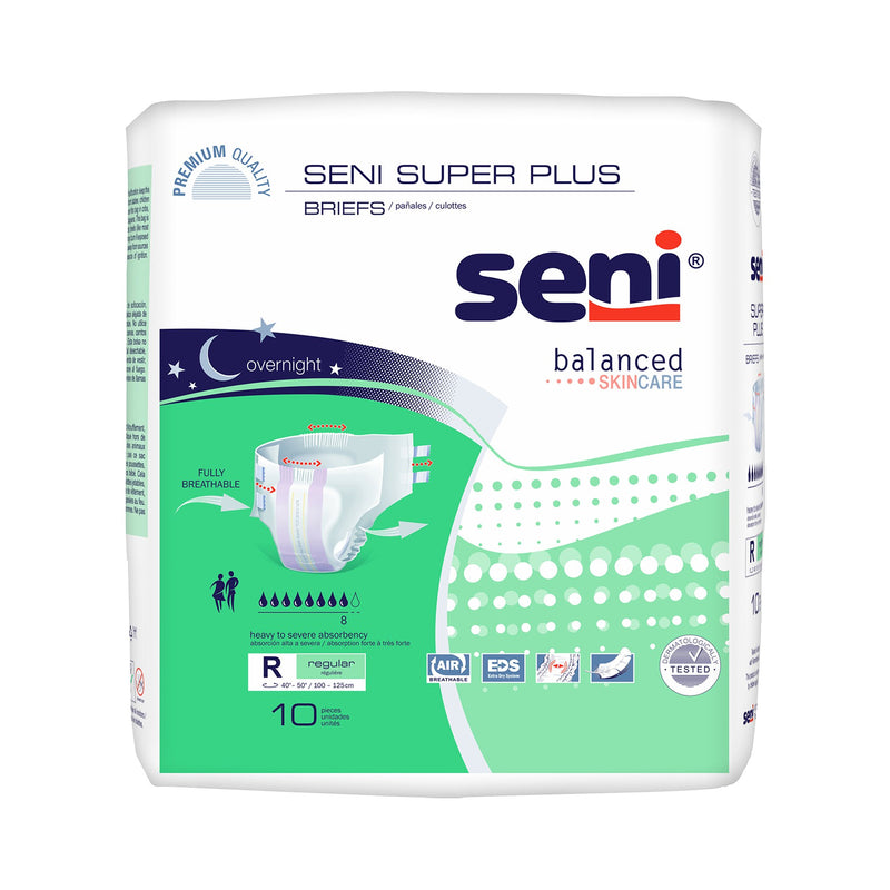 Seni® Super Plus Heavy to Severe Absorbency Incontinence Brief, Regular