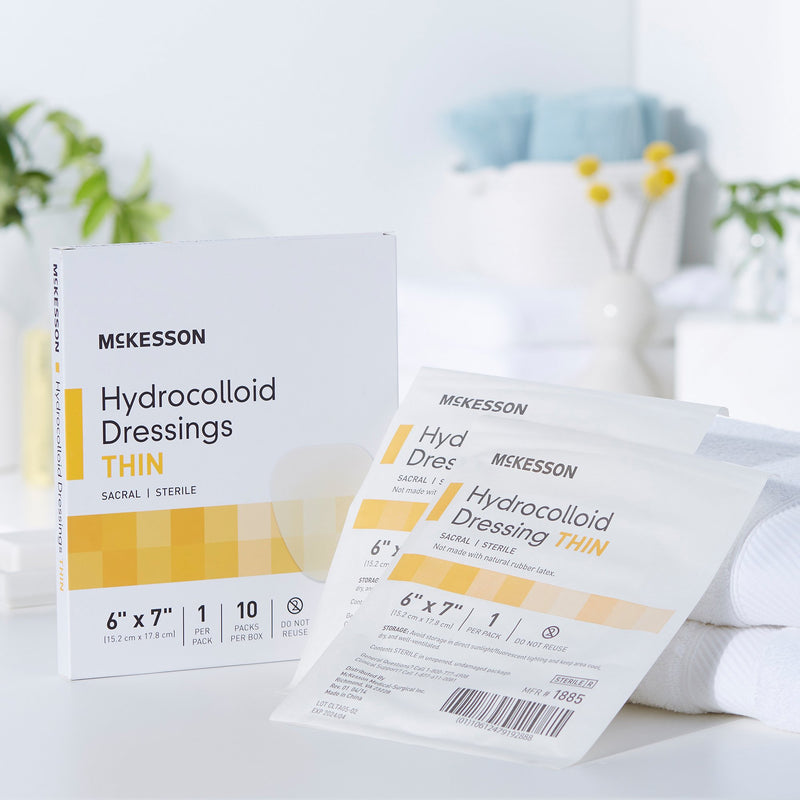 McKesson Hydrocolloid Dressing, 6 x 7 Inch Sacral