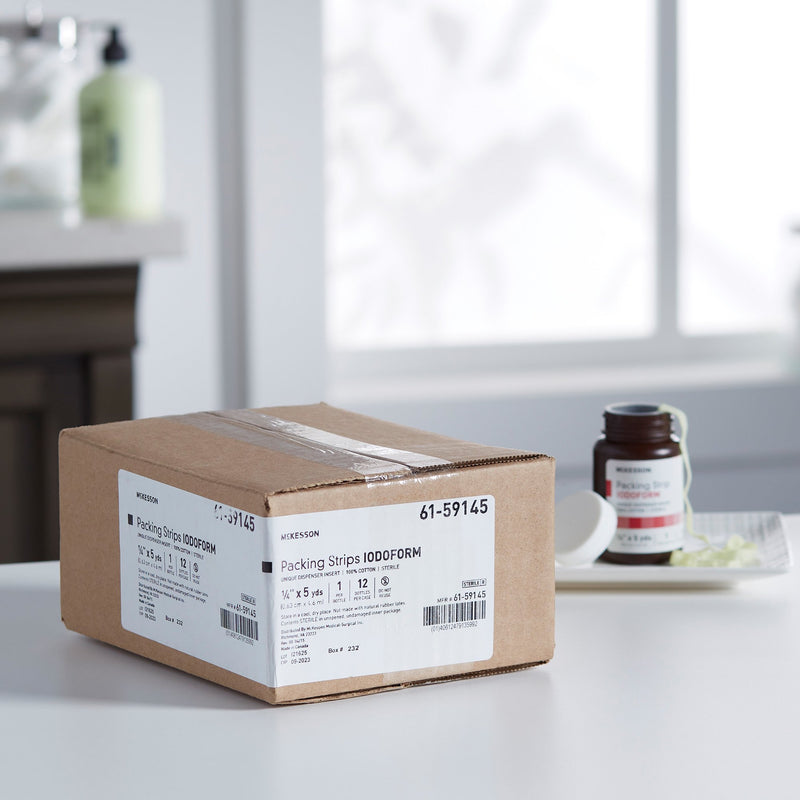 McKesson Iodoform Wound Packing Strip, ¼ Inch x 5 Yard