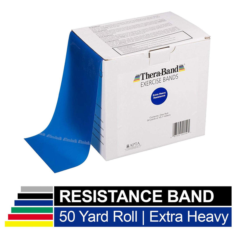 TheraBand® Exercise Resistance Band, Blue, 6 Inch x 50 Yard, X-Heavy Resistance
