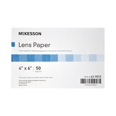 McKesson Lens Cleaner for Optical Instruments, 4 x 6 Inch Paper Sheets