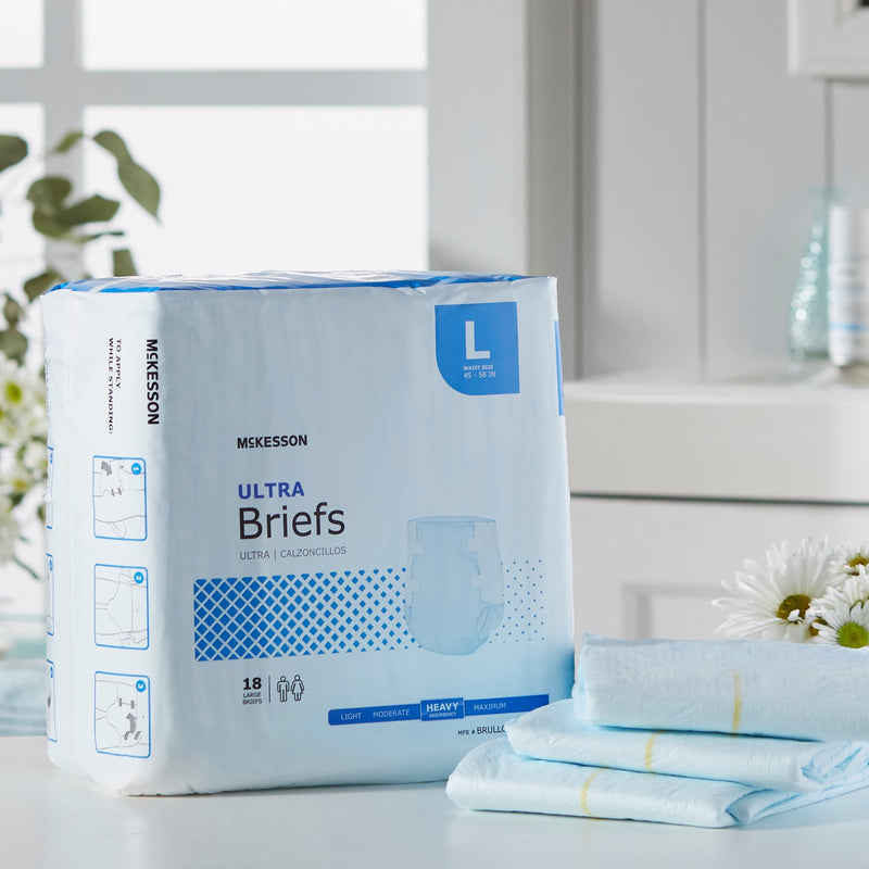 McKesson Ultra Heavy Absorbency Incontinence Brief, Large