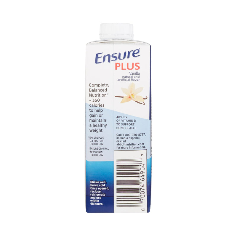 Ensure® Plus Vanilla Oral Supplement, 8 oz. Carton