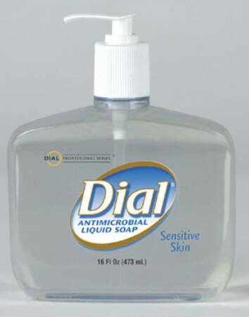 Dial® Sensitive Antimicrobial Soap 16 oz. Pump Bottle