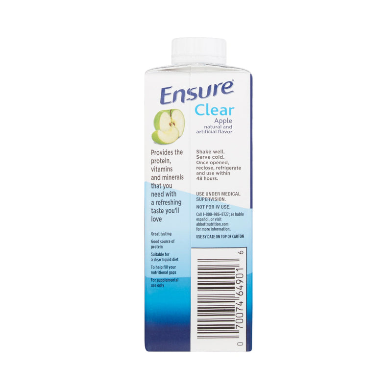 Ensure® Clear Therapeutic Nutrition Apple Oral Supplement, 8 oz. Carton