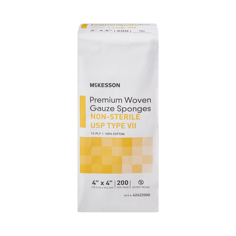 McKesson NonSterile USP Type VII Gauze Sponge, 4 x 4 Inch