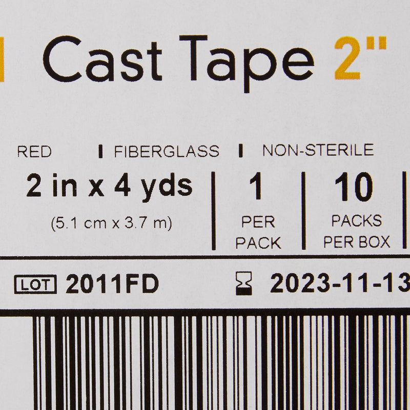 McKesson Red Cast Tape, 2 Inch x 4 Yard