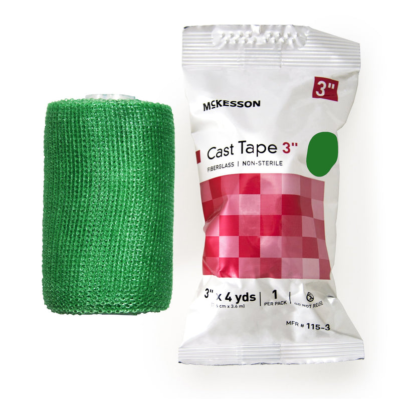 McKesson Cast Tape, Green, 3 Inch x 4 Yard