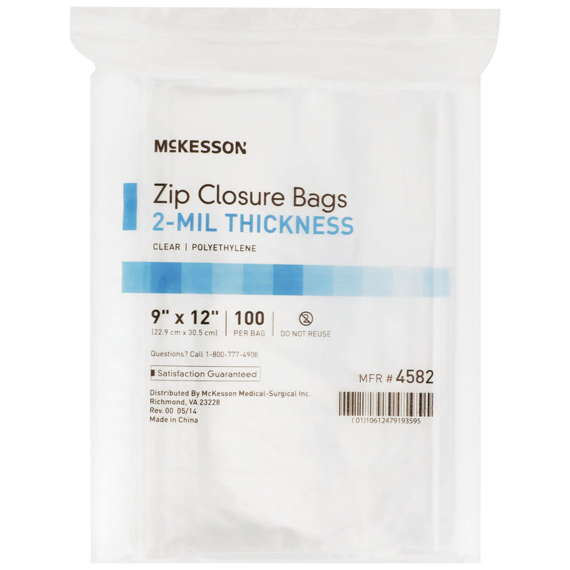 McKesson Zip Closure Bag, 9 X 12 Inches