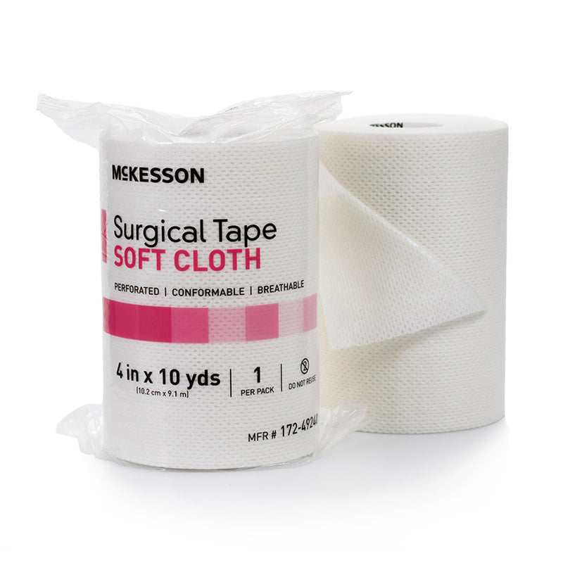 McKesson Cloth Medical Tape, 4 Inch x 10 Yard, White