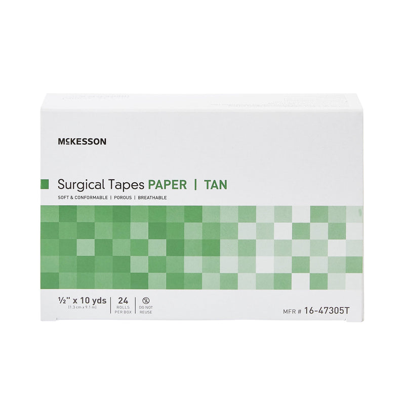 McKesson Paper Medical Tape, 1/2 Inch x 10 Yard, Tan
