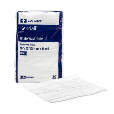 Kendall™ White Washcloth, 10 x 13 Inch